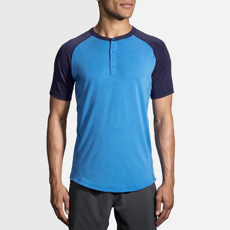 Brooks Cadence Kortärmad Löpartröja Herr 729408-XGT Blå